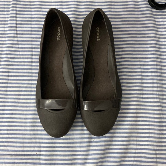 Crocs Brynn wedge heel brown slip on - Picture 3 of 3